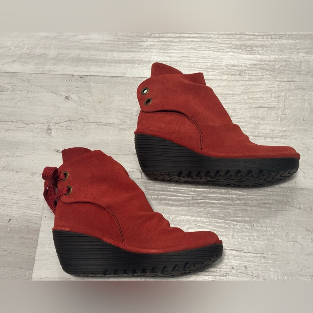 Fly London Women's Rust Red Suede Ankle Boots Size EU 38 - Picture 9 of 13